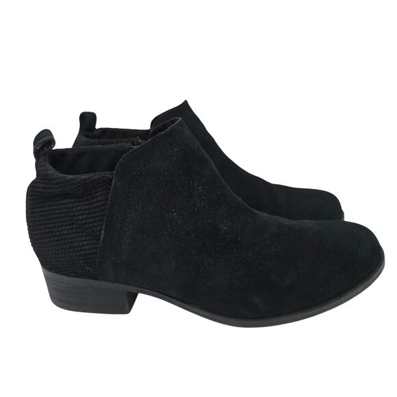 TOMS Deia Ankle Boots Booties Black Leather 9 - Picture 1 of 9